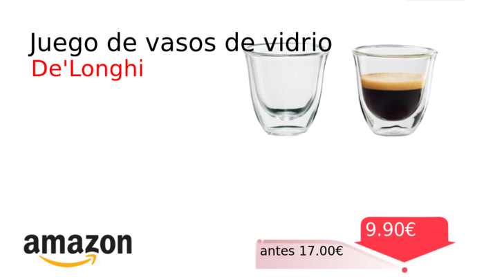 Juego de vasos de vidrio