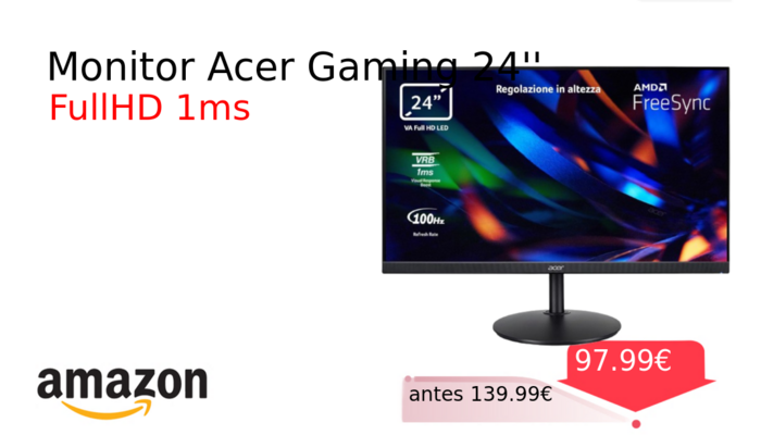 Monitor Acer Gaming 24''