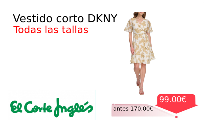Vestido corto DKNY