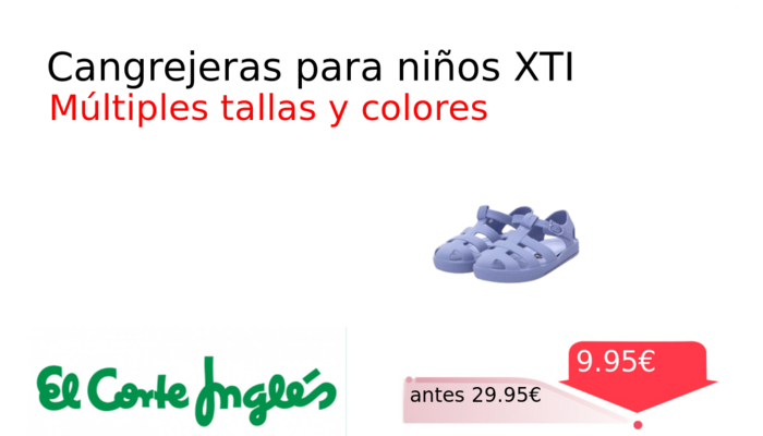 Cangrejeras para niños XTI