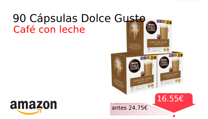 90 Cápsulas Dolce Gusto