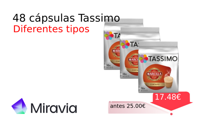 48 cápsulas Tassimo