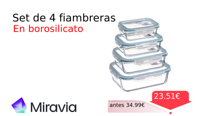 Set de 4 fiambreras