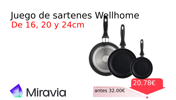 Juego de sartenes Wellhome