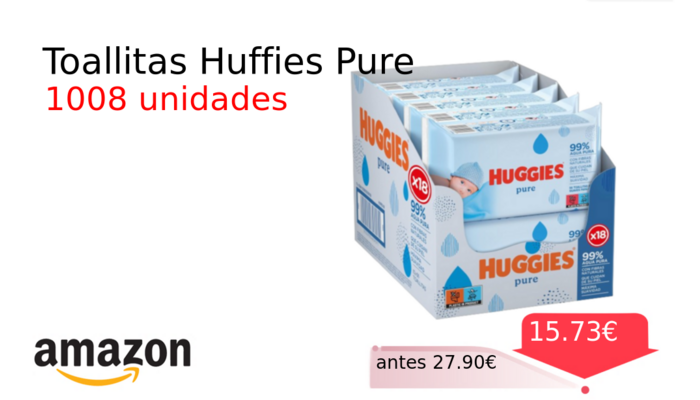 Toallitas Huffies Pure