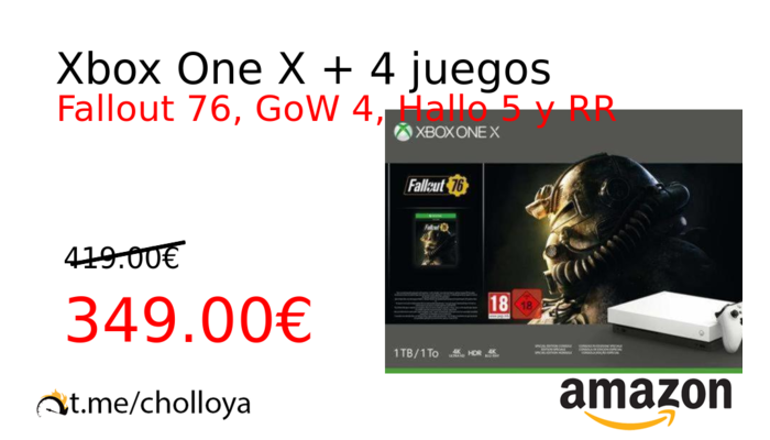 Xbox One X + 4 juegos