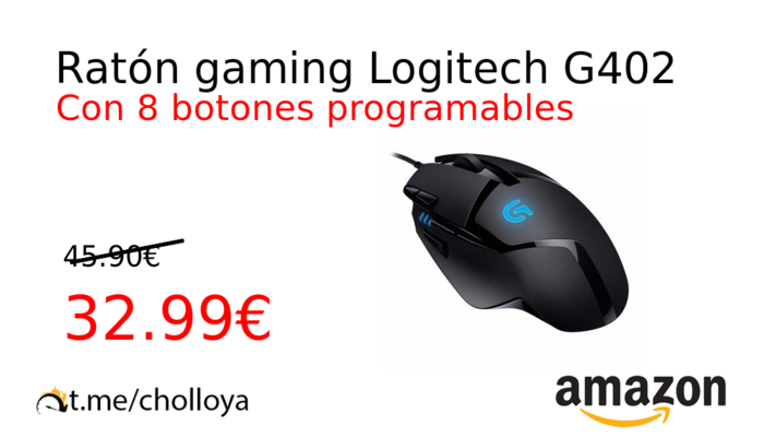 Ratón gaming Logitech G402