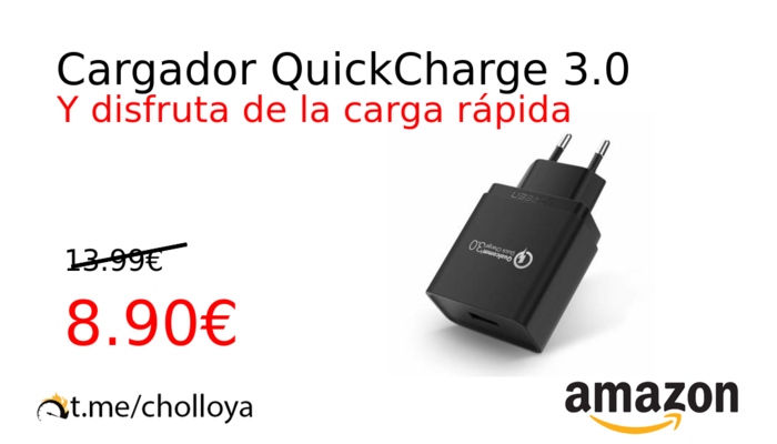 Cargador QuickCharge 3.0