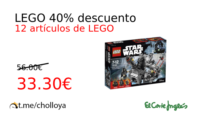 LEGO 40% descuento