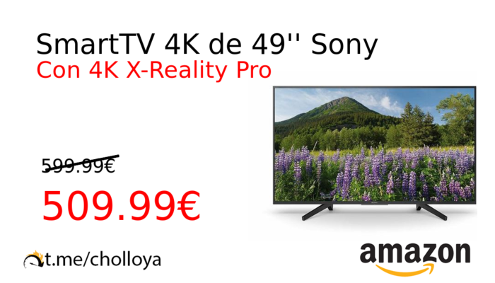 SmartTV 4K de 49'' Sony