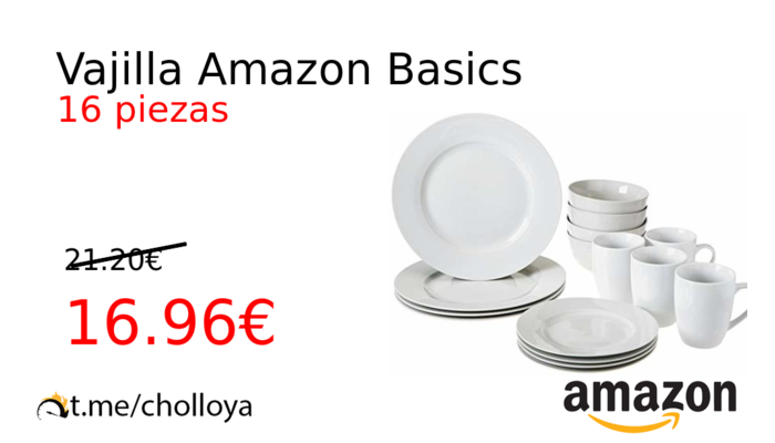 Vajilla Amazon Basics