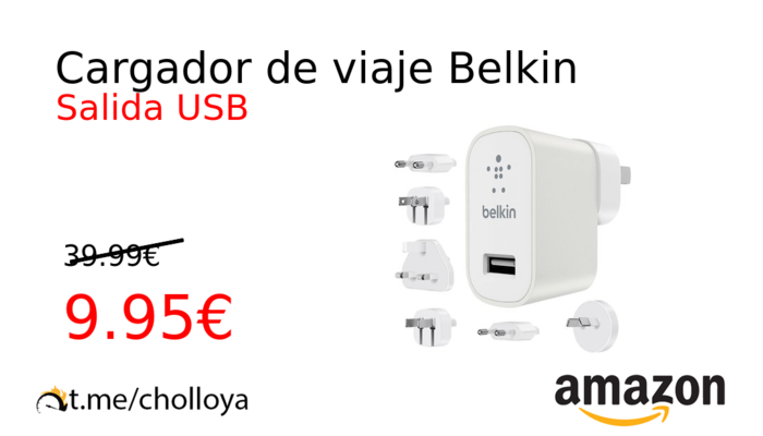 Cargador de viaje Belkin