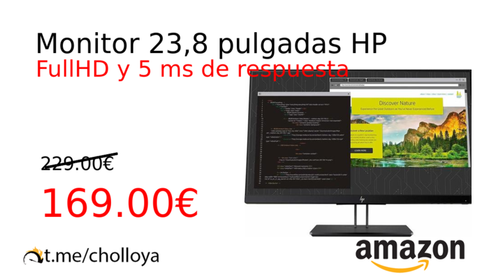 Monitor 23,8 pulgadas HP