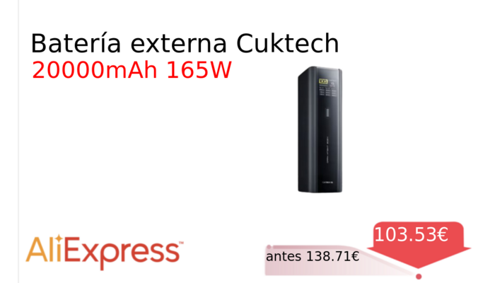 Batería externa Cuktech