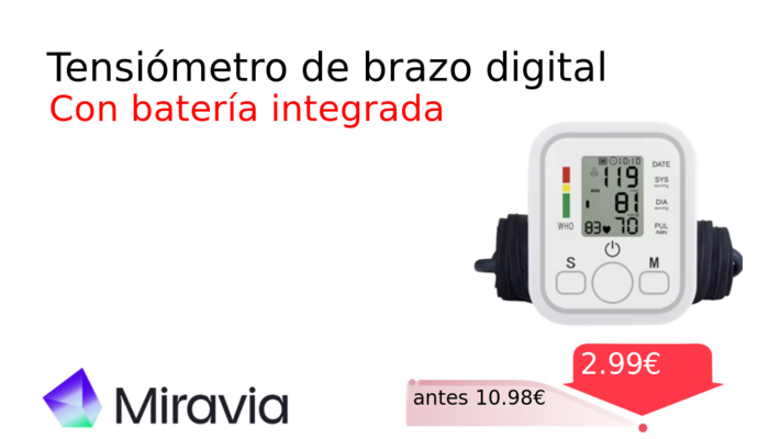 Tensiómetro de brazo digital