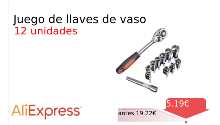 Juego de llaves de vaso