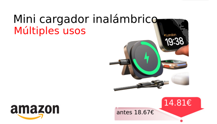 Mini cargador inalámbrico