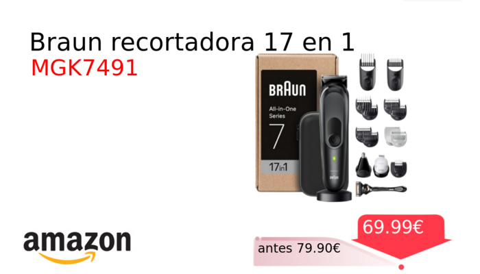 Braun recortadora 17 en 1