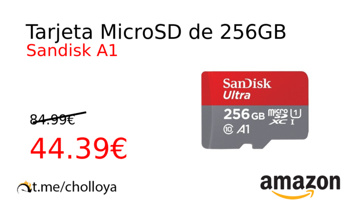 Tarjeta MicroSD de 256GB