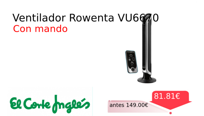 Ventilador Rowenta VU6670
