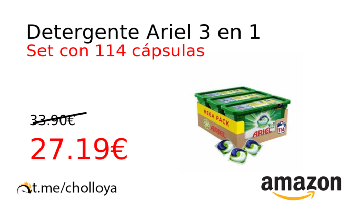 Detergente Ariel 3 en 1