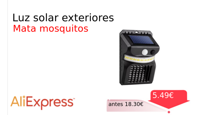 Luz solar exteriores