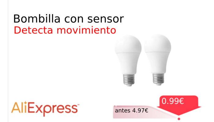 Bombilla con sensor