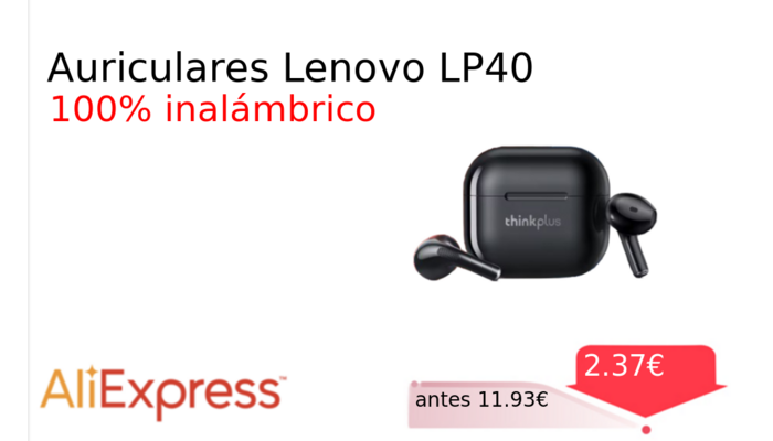 Auriculares Lenovo LP40
