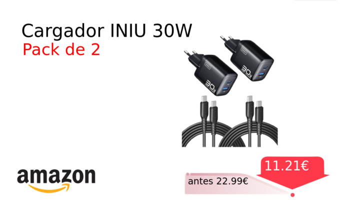 Cargador INIU 30W