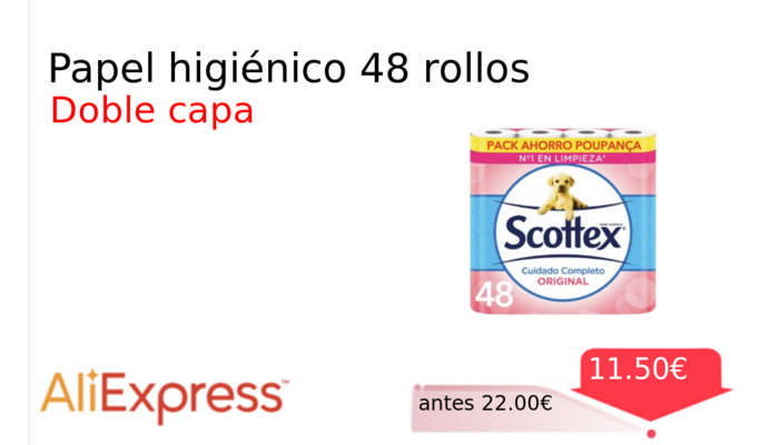 Papel higiénico 48 rollos