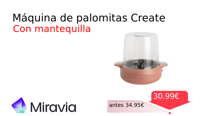 Máquina de palomitas Create