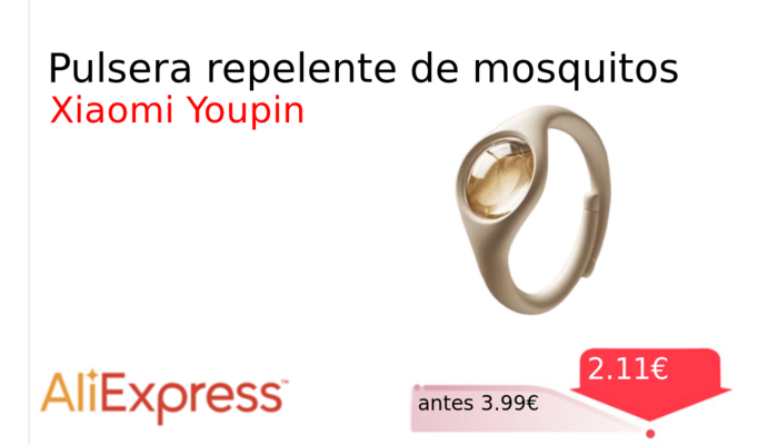 Pulsera repelente de mosquitos