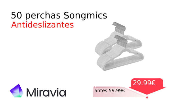 50 perchas Songmics