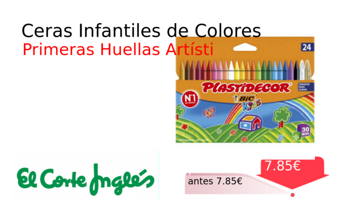 Ceras Infantiles de Colores