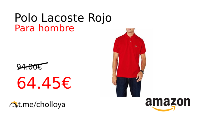 Polo Lacoste Rojo