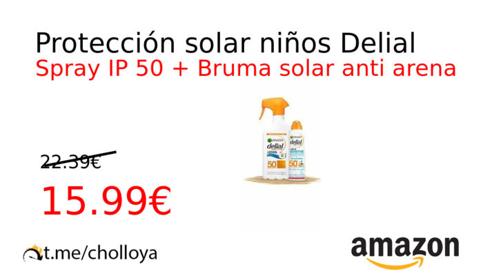 Protección solar niños Delial