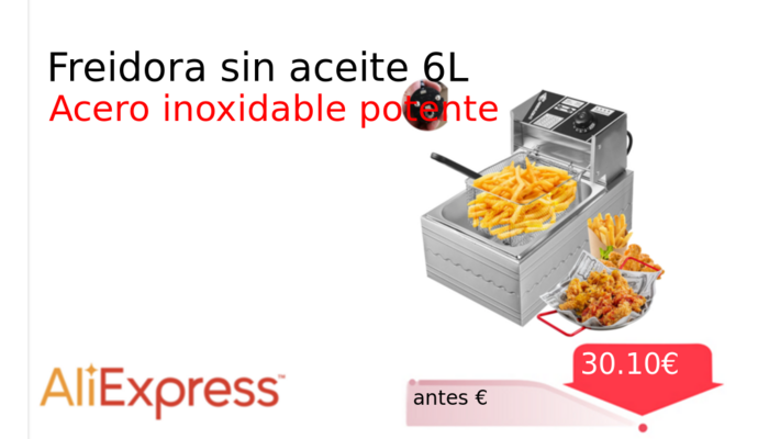 Freidora sin aceite 6L