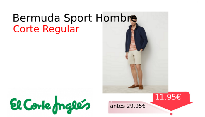 Bermuda Sport Hombre