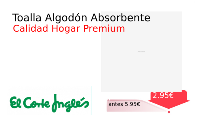 Toalla Algodón Absorbente