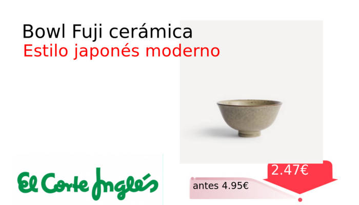 Bowl Fuji cerámica
