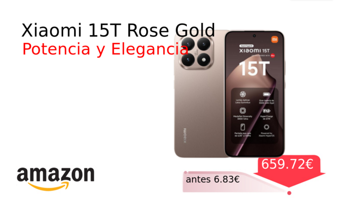 Xiaomi 15T Rose Gold