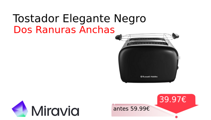 Tostador Elegante Negro