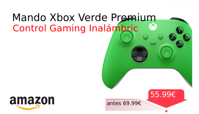 Mando Xbox Verde Premium