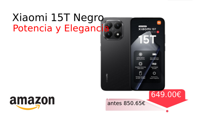 Xiaomi 15T Negro