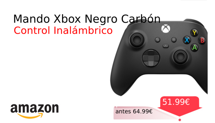 Mando Xbox Negro Carbón