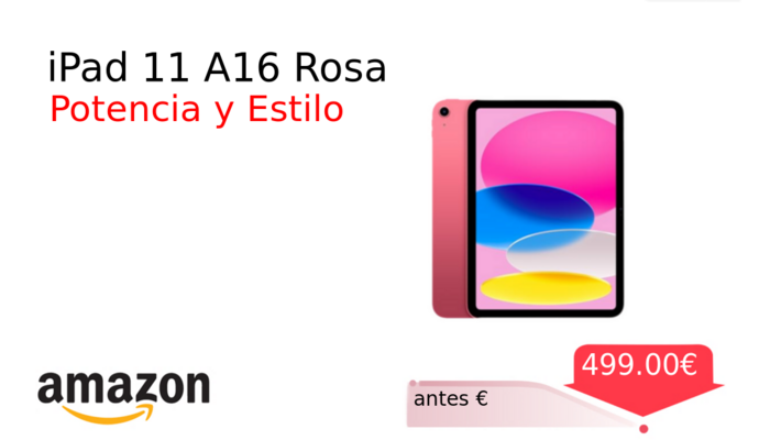 iPad 11 A16 Rosa