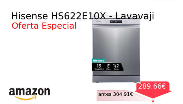 Hisense HS622E10X - Lavavaji