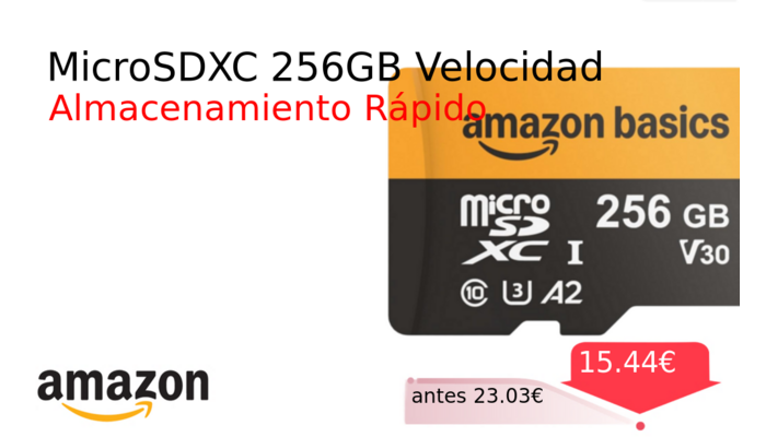 MicroSDXC 256GB Velocidad