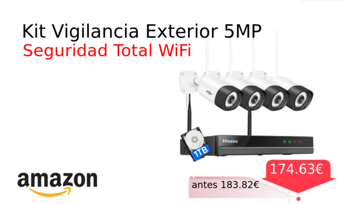 Kit Vigilancia Exterior 5MP