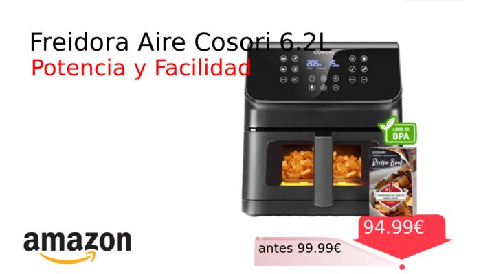 Freidora Aire Cosori 6.2L